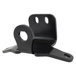 Pair of TC Bros. black metal brackets for Sportster Evolution engine key and coil relocation mount, shown at various angles. Ideal as a custom motorcycle ignition bracket, with text describing the product’s purpose on the right.