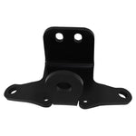 Pair of TC Bros. black metal brackets for Sportster Evolution engine key and coil relocation mount, shown at various angles. Ideal as a custom motorcycle ignition bracket, with text describing the product’s purpose on the right.