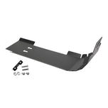 A black TC Bros. Sportster Skid Plate 2004-2020 Models for the front of a Sportster motorcycle.