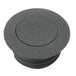 Close-up of the Pop-Up Gas Cap - Vented - Black by Moto Iron®, showcasing its round, textured billet aluminum structure with a central circular design and a vented mechanism.