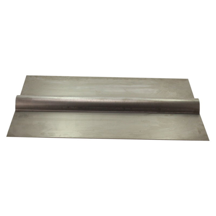 The TC Bros. DIY Builder Fuel Tank Low Tunnel Base by TC Bros. features two flat metal sheets and a single curved sheet, shown on a plain white background, ideal for custom motorcycle fuel tank fabrication.