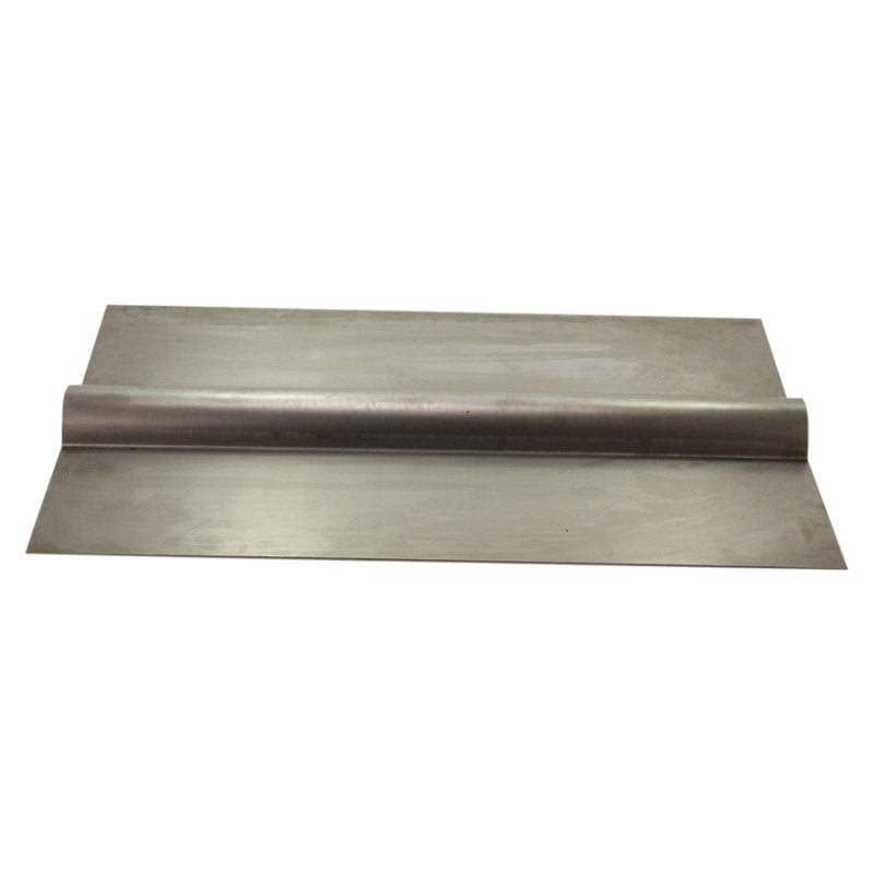 The TC Bros. DIY Builder Fuel Tank Low Tunnel Base by TC Bros. features two flat metal sheets and a single curved sheet, shown on a plain white background, ideal for custom motorcycle fuel tank fabrication.