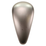 A smooth, silver Moto Iron® DIY Builder Narrow Sportster Gas Tank Shell—teardrop-shaped and metal—appears against a white background.