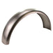 A Moto Iron® 5.5" Wide Smooth Profile Bobber Fender with a stainless steel curved rim on a white background.
