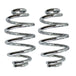 A pair of Moto Iron® 4" Chrome Seat Springs on a white background.