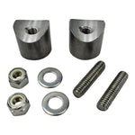 A set of stainless steel bolts and nuts, TC Bros. Weld On Threaded Solo Seat Spring Mounts.