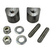 A set of stainless steel bolts and nuts, TC Bros. Weld On Threaded Solo Seat Spring Mounts.