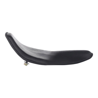 A Bates Snub Nose Leather High Back Solo Seat (Black) on a white background.