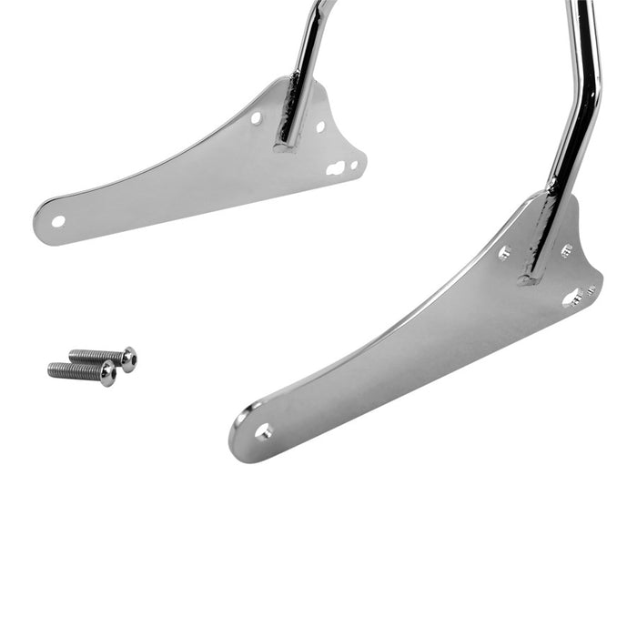 The bolt-on fitment of the TC Bros. Dyna 06-17 Sissy Bar Chrome enhances the Harley-Davidson.