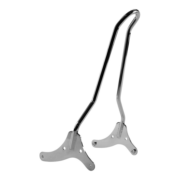 A pair of TC Bros. Kickback Sissy Bar Chrome handles on a white background.