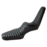 Shown are two black TC Bros. King & Queen Hardtail Seats for Harley-Davidson Sportster 1994-2003, ideal for pairing with a TC Bros. sissy bar, and designed specifically to fit your Sportster model.