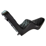 Shown are two black TC Bros. King & Queen Hardtail Seats for Harley-Davidson Sportster 1994-2003, ideal for pairing with a TC Bros. sissy bar, and designed specifically to fit your Sportster model.