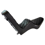 Shown are two black TC Bros. King & Queen Hardtail Seats for Harley-Davidson Sportster 1994-2003, ideal for pairing with a TC Bros. sissy bar, and designed specifically to fit your Sportster model.