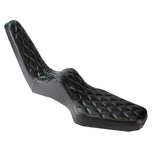 Shown are two black TC Bros. King & Queen Hardtail Seats for Harley-Davidson Sportster 1994-2003, ideal for pairing with a TC Bros. sissy bar, and designed specifically to fit your Sportster model.