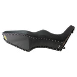 Shown are two black TC Bros. King & Queen Hardtail Seats for Harley-Davidson Sportster 1994-2003, ideal for pairing with a TC Bros. sissy bar, and designed specifically to fit your Sportster model.