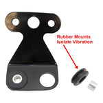 TC Bros. Maltese Cross Side Mount Tail Light/License Plate Bracket from TC Bros. isolate vibration, making them a versatile bracket for mounting tail lights or side mount license plates.
