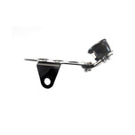 A versatile TC Bros. "Stop" Bobber Side Mount Tail Light/License Plate Bracket for a side mount license plate and tail light.