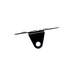 A black TC Bros. Side Mount License Plate Bracket (with no light) 20mm (3/4") Axle Mount on a white background offers multiple mounting options for a license plate.