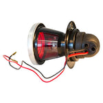 A TC Bros. 2" Round Bobber Tail Light with a wire attached to it.