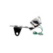 A versatile bracket with a wire attached to it for mounting TC Bros. "Stop" Model A Side Mount Tail Light/License Plate Bracket, such as a tail light or side mount license plate.