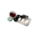 A TC Bros. red light mounted on a TC Bros. 33 Ford Replica Side Mount Tail Light/License Plate Bracket.