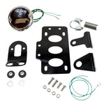 A set of TC Bros. 33 Ford Replica Side Mount Tail Light/License Plate Bracket for a motorcycle.