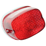 Mid-USA Squareback Light is a rectangular red plastic tail light cover with a textured surface and two mounting screws, designed as an OEM-style fit for 1973-1998 Harley-Davidson models.