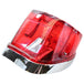 Mid-USA Squareback Light is a rectangular red plastic tail light cover with a textured surface and two mounting screws, designed as an OEM-style fit for 1973-1998 Harley-Davidson models.