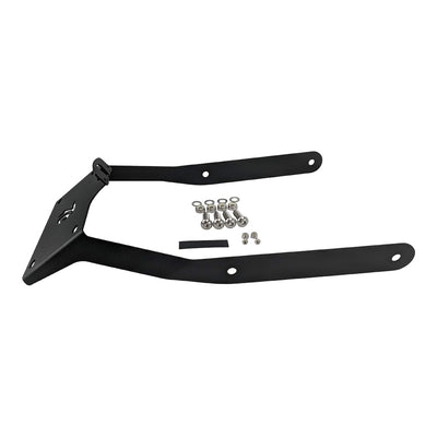 A TC Bros. License Plate Relocation Bracket for Harley Davidson 2018+ Softail Fat Bob FXFB FXFBS motorcycle.