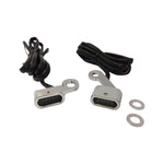 Drag Specialties offers LED Handlebar Marker Lights 2004-21 Sportster - Chrome with billet aluminum housings and high-intensity amber LEDs and smoke lens for enhanced visibility.