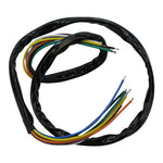 A pair of Mid-USA Handlebar Extended Wiring +12" For Big Twin & Sportster 1973-1981, 48" Total Length on a white background.