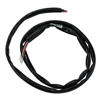 A black Mid-USA wire with two color coded wires on it.