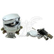 Mid-USA Ignition Switch for 1973-1995 Harley-Davidson Big Twin, includes keys and mounting hardware, perfect as a replacement part. Brand: Mid-USA. Shown on a white background.