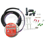 The Mid-USA Powerhouse Electronic Ignition Module for Harley-Davidson Shovelhead and Evo includes a wiring harness, connectors, mounting hardware, and a red “Power House Plus” adjustment dial.