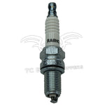 A single Champion RA8HC Spark Plug, featuring a metal base and white ceramic insulator, ideal for Harley-Davidson Twin Cam and Evolution Sportster models, is shown on a white background.