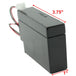 A black Moto Iron® battery box with a 12V .8AH Sealed Battery for XS650 PMA with Digital Ignition wire attached to it.