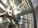 A stainless steel sprocket on a white background, featuring the Hughs HandBuilt Yamaha XS650 Speedometer Eliminator (fits 1975-1983) motorcycle.