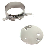 A set of parts for a motorcycle, including a Single Gauge Mounting Kit for Sportster 1995-2005 - Chrome by Biker&