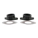 Two black Yamaha XS650 Special Intake Manifolds Carb Holders on a white background for K&L.