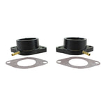 Two K&L Yamaha XS650 Special Intake Manifolds Carb Holders on a white background.