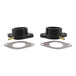 Two K&L Yamaha XS650 Special Intake Manifolds Carb Holders on a white background.