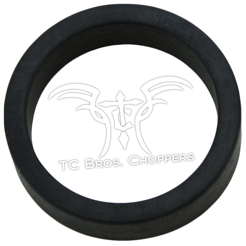 The Cometic Carburetor-to-Intake Manifold Seal for Harley-Davidson CV Carburetor is a black rubber gasket shown on a white background, ideal for CV carb setups and branded by Cometic.