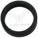 The Cometic Carburetor-to-Intake Manifold Seal for Harley-Davidson CV Carburetor is a black rubber gasket shown on a white background, ideal for CV carb setups and branded by Cometic.