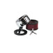 The TC Bros. Chrome Louvered Air Cleaner Kit for Harley-Davidson CV and EFI includes a chrome louvered cover, red filter element, black mounting plate, screws, and wing nut.