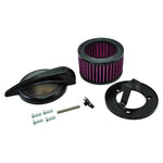 TC Bros. Streamliner Black Air Cleaner HD CV Carbs & EFI for a vintage-style motorcycle.