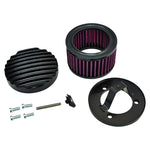 TC Bros. Finned Black Air Cleaner HD CV Carbs & EFI for vintage style motorcycle Honda CBR600RR, CBR650RR, and CBR.