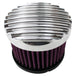 A TC Bros. Finned Polished Air Cleaner HD CV Carbs & EFI on a white background.