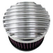 A TC Bros. Finned Polished Air Cleaner for S&S Super E & G Carbs on a white background.