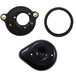 A sleek black S&S Cycle Mini Teardrop Stealth Air Cleaner Kit For Harley M8 2018-2022 Models, specifically designed for Harley M8 models from 2018-2022, placed against a clean white background.