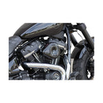 A sleek black S&S Cycle Mini Teardrop Stealth Air Cleaner Kit For Harley M8 2018-2022 Models, specifically designed for Harley M8 models from 2018-2022, placed against a clean white background.